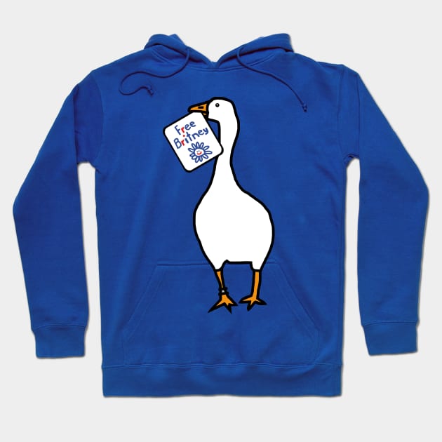 Goose Gamer steals Free Britney Sign Hoodie by ellenhenryart